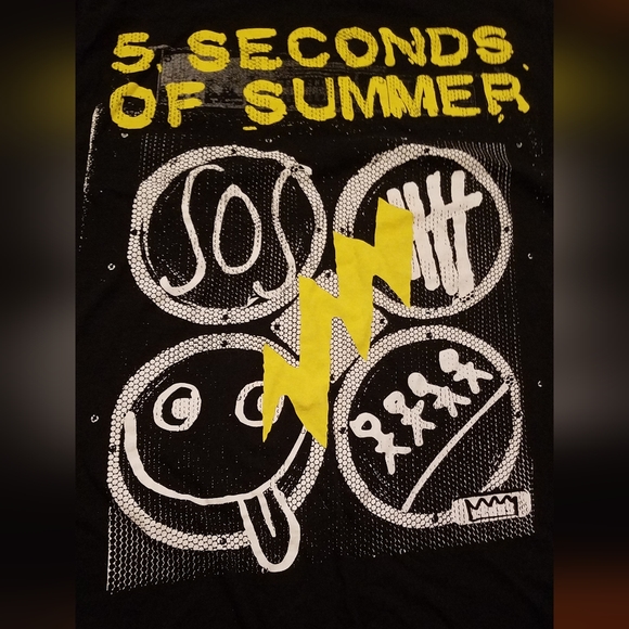 5 Seconds of Summer Officially Licensed T Shirt 2014 Size XL - Picture 2 of 4